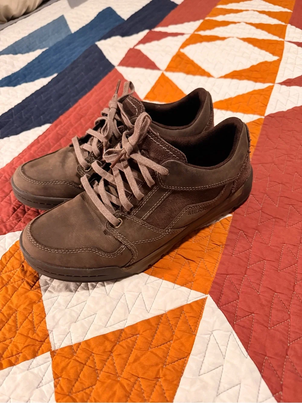 Merrell Men's Brown Leather Casual Athletic Shoes
